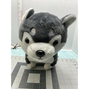 Stuffed Plush Baby Husky Dog Puppy Stuffed Toy Gray White‎